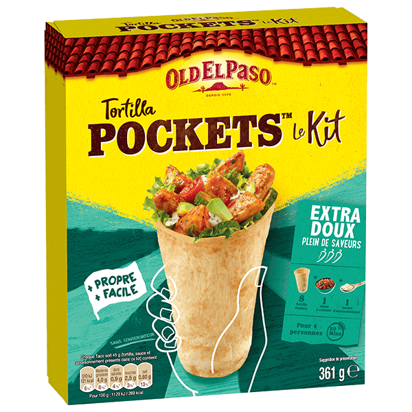 Kit de pochettes de tortilla extra-douces Old El Paso 361 g