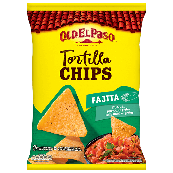 paquet de chips tortilla fajita 185g
