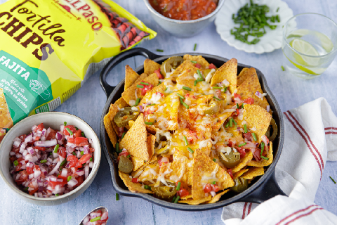 Grand bol de chips à la Tex Mex