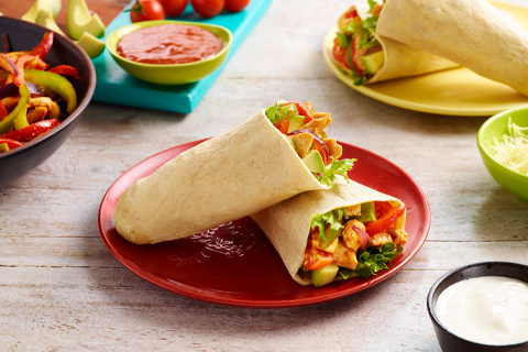 Burritos à la patate douce et aux haricots